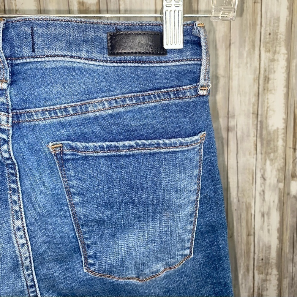 Abercrombie & Fitch Simone High Rise Ankle Jeans Side Stripe Red Blue Size 4 27 - Picture 7 of 8